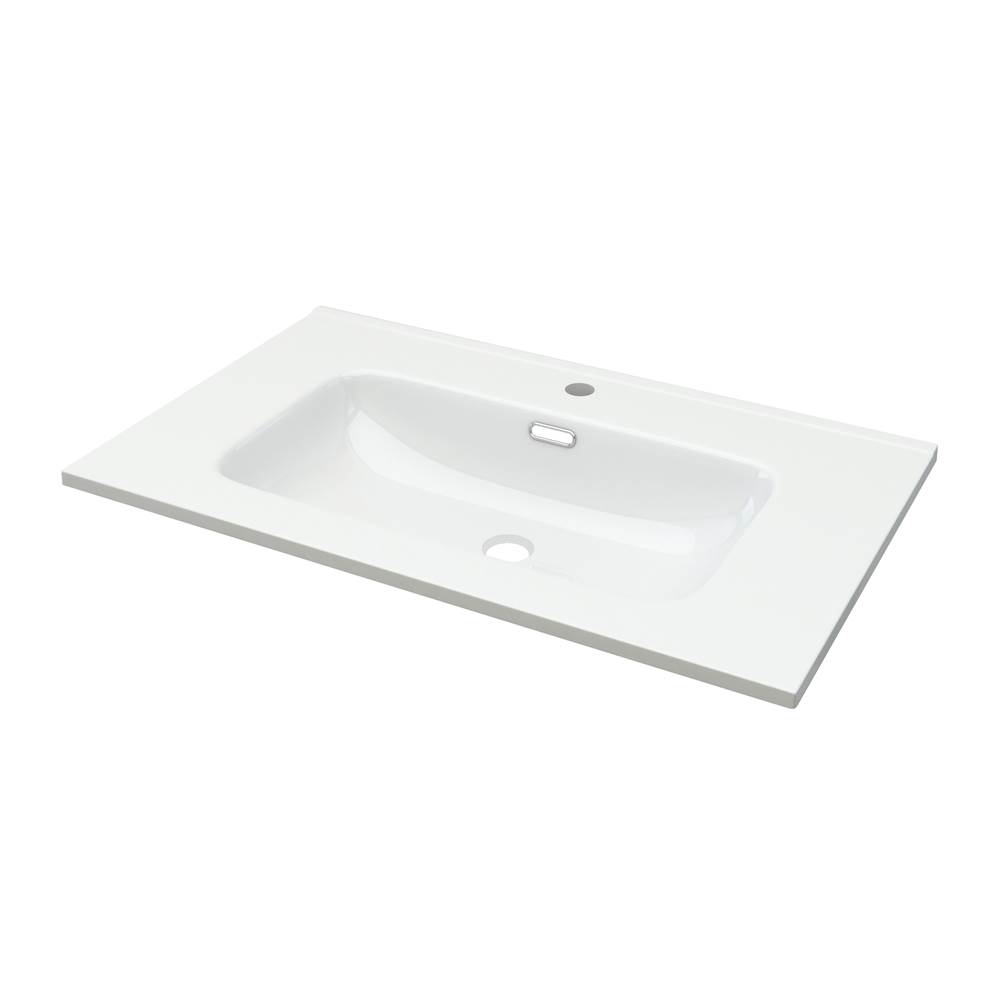 Sapphire Bath 29.5'' Ceramic Integrated White Sink