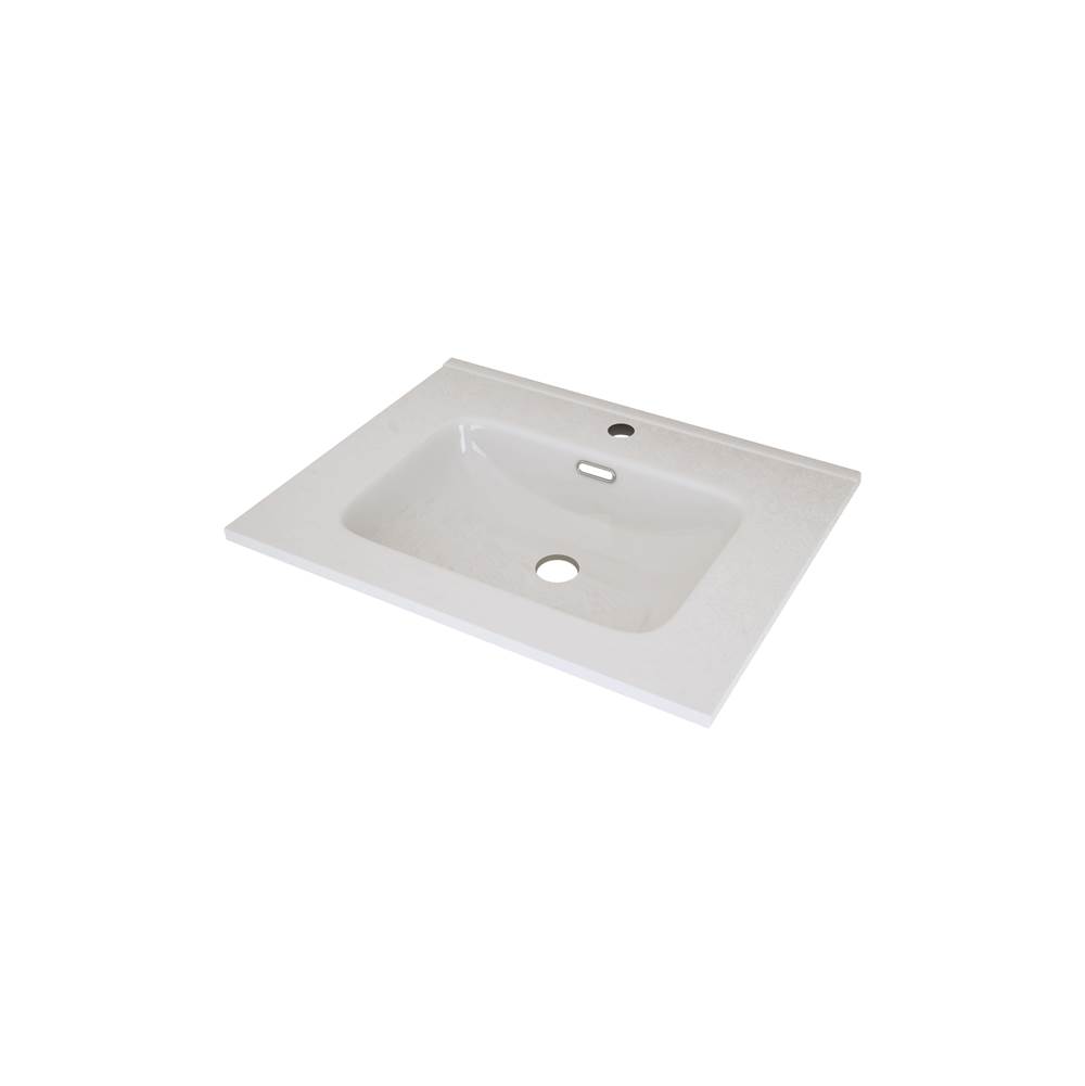 Sapphire Bath 24'' Ceramic Integrated White Sink