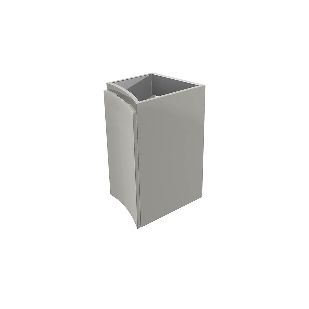 Sapphire Bath 13.4'' Vague Collection Left Side Cabinet Gray Glossy W/ Door