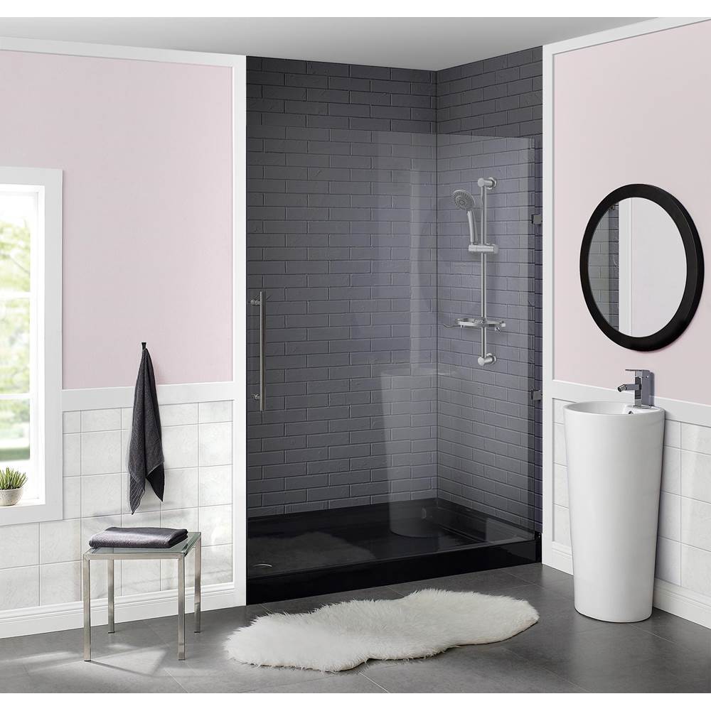 Swiss Madison Voltaire 60'' X 36'' Acrylic Black, Single-Threshold, Left Drain, Shower Base