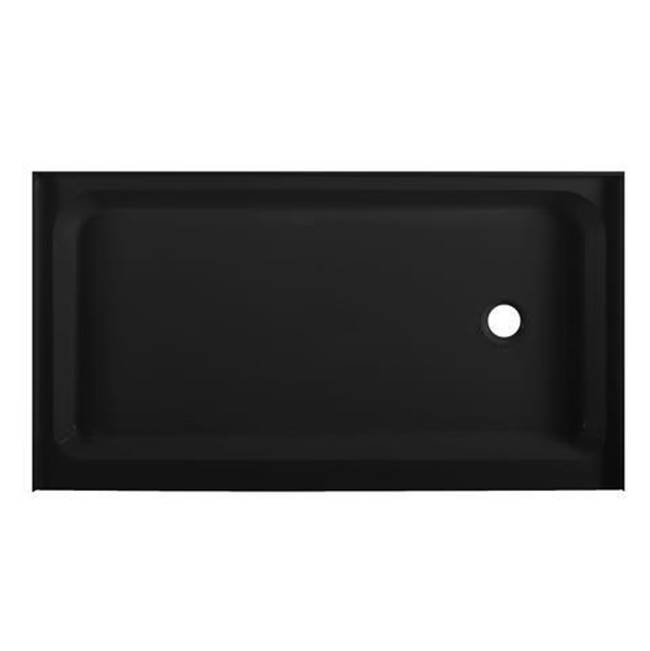 Swiss Madison Voltaire 60'' X 36'' Acrylic Black, Single-Threshold, Right Drain, Shower Base