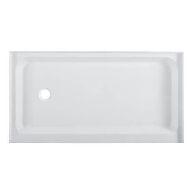 Swiss Madison Voltaire 60'' X 34'' Acrylic White, Single-Threshold, Left Side Drain, Shower Base