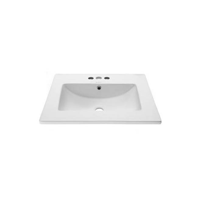 Swiss Madison Ceramic Vanity Top 24'' with Three Faucet Holes
