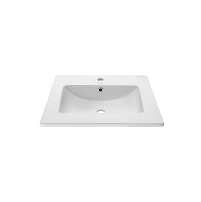Swiss Madison Swiss Madison Ceramic Vanity Top 24'' with Single Faucet Hole