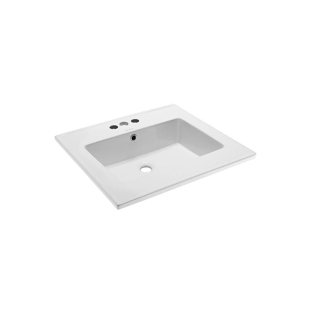 Swiss Madison Swiss Madison SM-VT327-3 Voltaire 25'' Vanity Top Sink with 4'' Centerset Faucet Holes