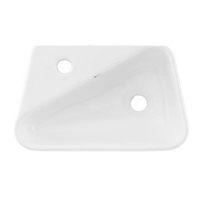 Swiss Madison Plaisir Ceramic Wall Hung Sink with Left Side Faucet Mount