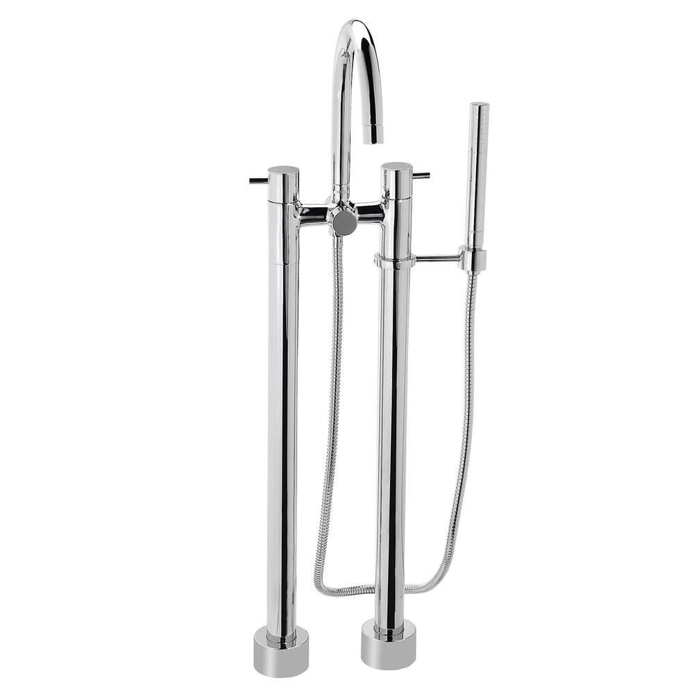 TOTO Double-Handle Freestanding Tub Filler Brushed Nickel