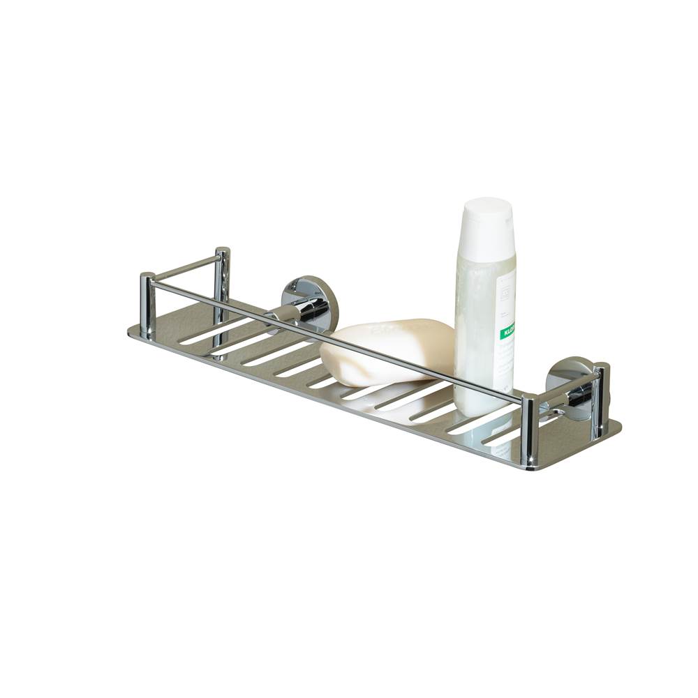 Valsan Essentials Satin Nickel Rectangular Shower Shelf 11 3/4'' X 2 1/2''