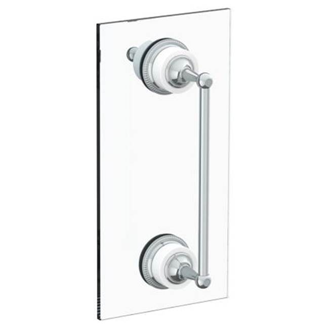 Watermark Venetian 18'' shower door pull with knob/ glass mount towel bar with hook