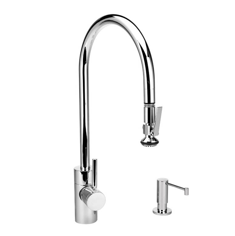 Waterstone Waterstone Contemporary Extended Reach PLP Pulldown Faucet - Lever Sprayer - 2pc. Suite
